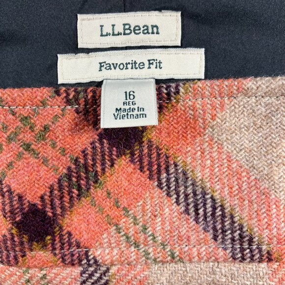 .LL. Bean Favorite Fit Wool Blend Skirt Sz 16 - Picture 4 of 6